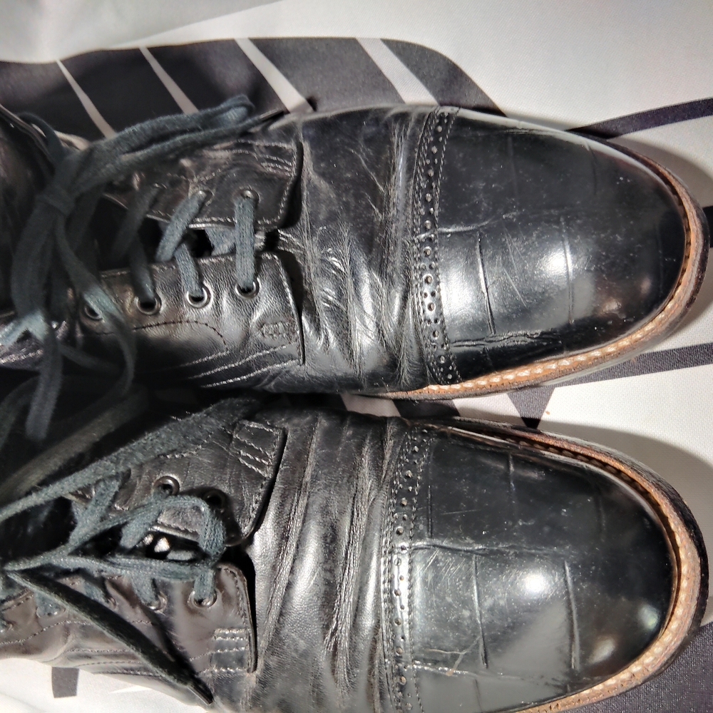 Stacy Adams Black Leather Oxfords Classic Design
